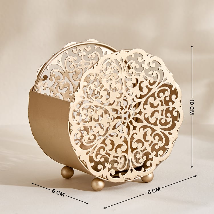 Corsica Nahar Curio Set of 2 Metal Laser Cut T-Light Holders