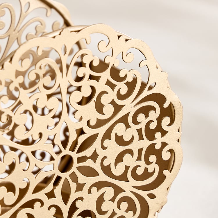 Corsica Nahar Curio Set of 2 Metal Laser Cut T-Light Holders