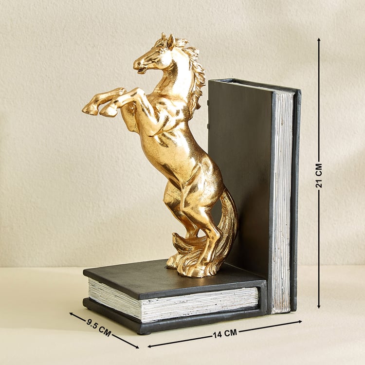 Splendid Barbara Polyresin Horse Bookend