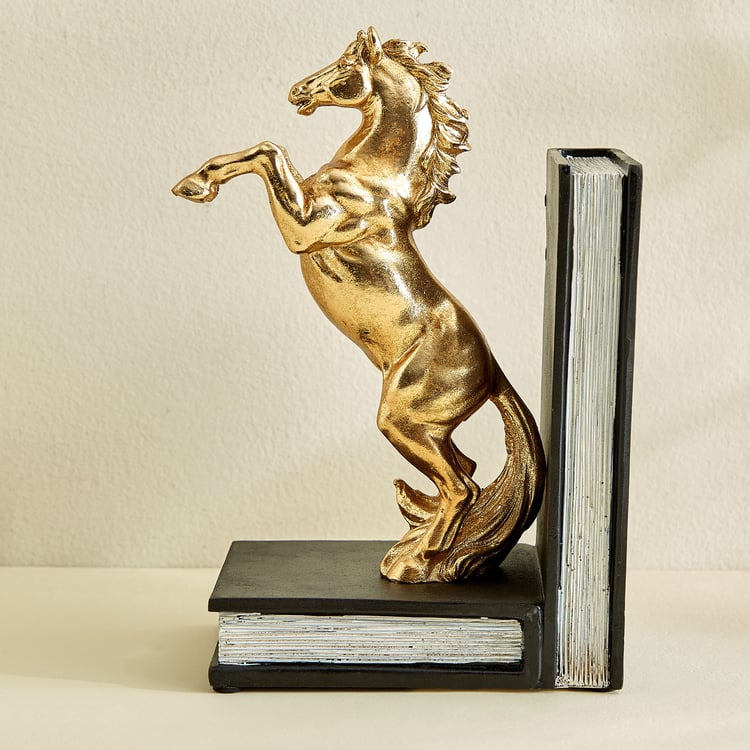 Splendid Barbara Polyresin Horse Bookend