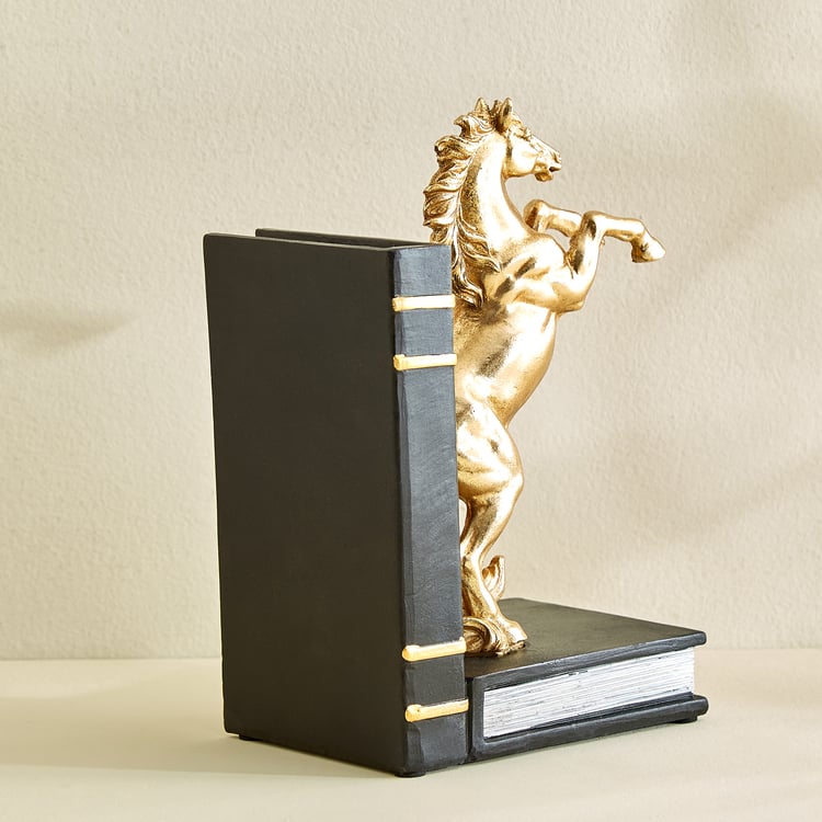 Splendid Barbara Polyresin Horse Bookend