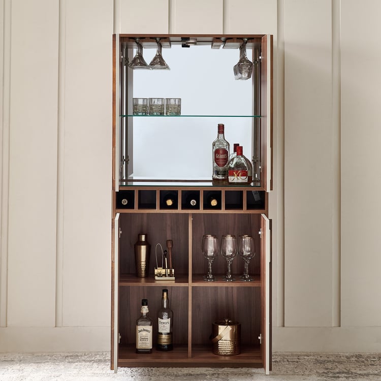 Shoji Bar Cabinet - Brown