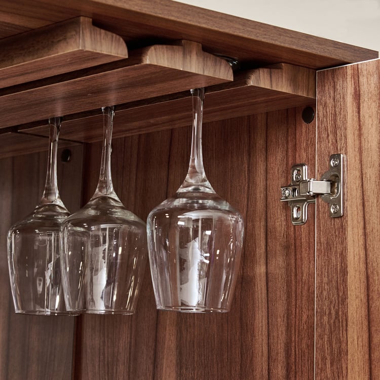 Shoji Bar Cabinet - Brown