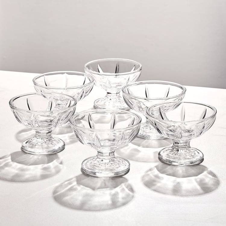 Wexford Firenze Set of 6 Glass Ice Cream Bowls - 160ml