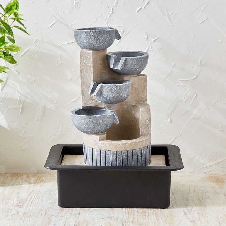 Corsica Alpine Polyresin Diya Water Fountain - 30x22x40cm