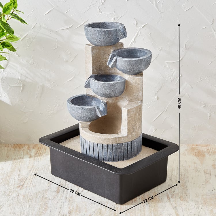Corsica Alpine Polyresin Diya Water Fountain - 30x22x40cm