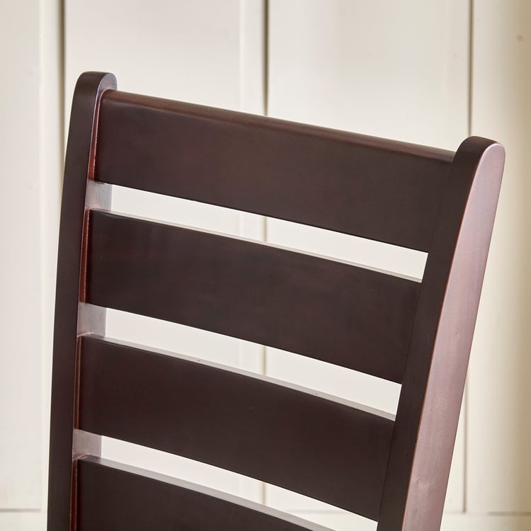 Helios Magnus Set of 2 Fabric Dining Chairs - Walnut