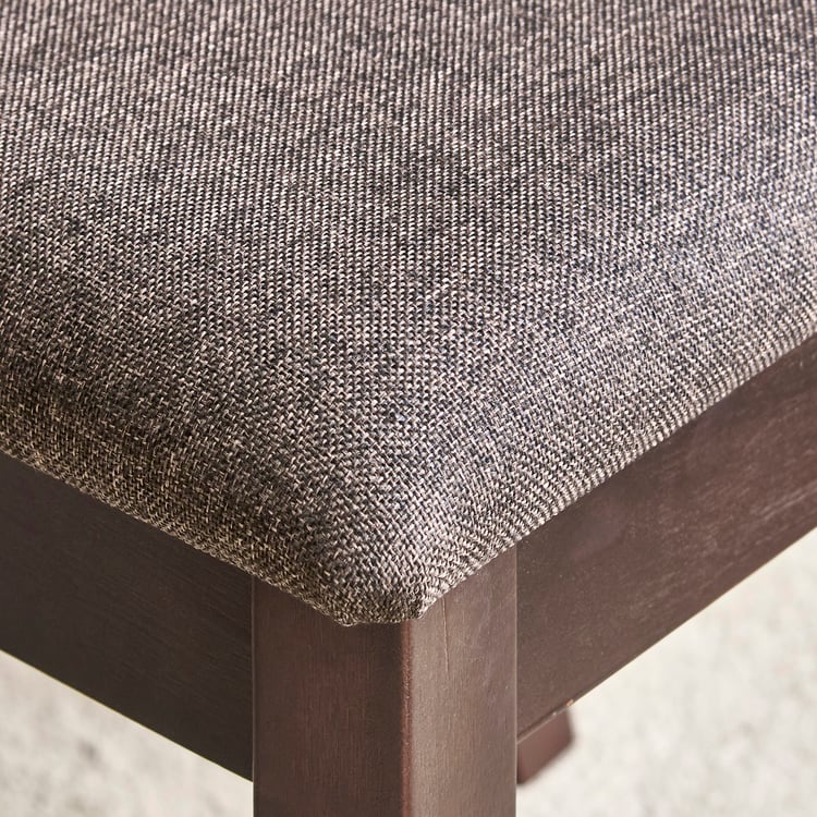 Helios Magnus Set of 2 Fabric Dining Chairs - Walnut