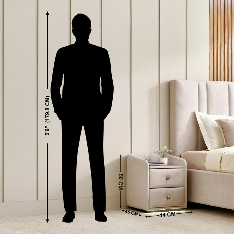 Stellar Elite NXT Amelia Bedside Table with Drawers - Beige