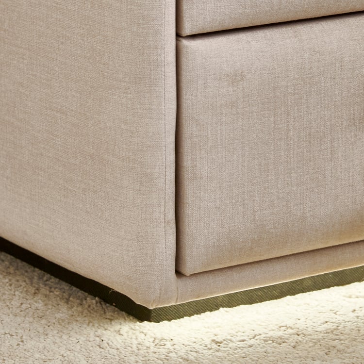 Stellar Elite NXT Amelia Bedside Table with Drawers - Beige