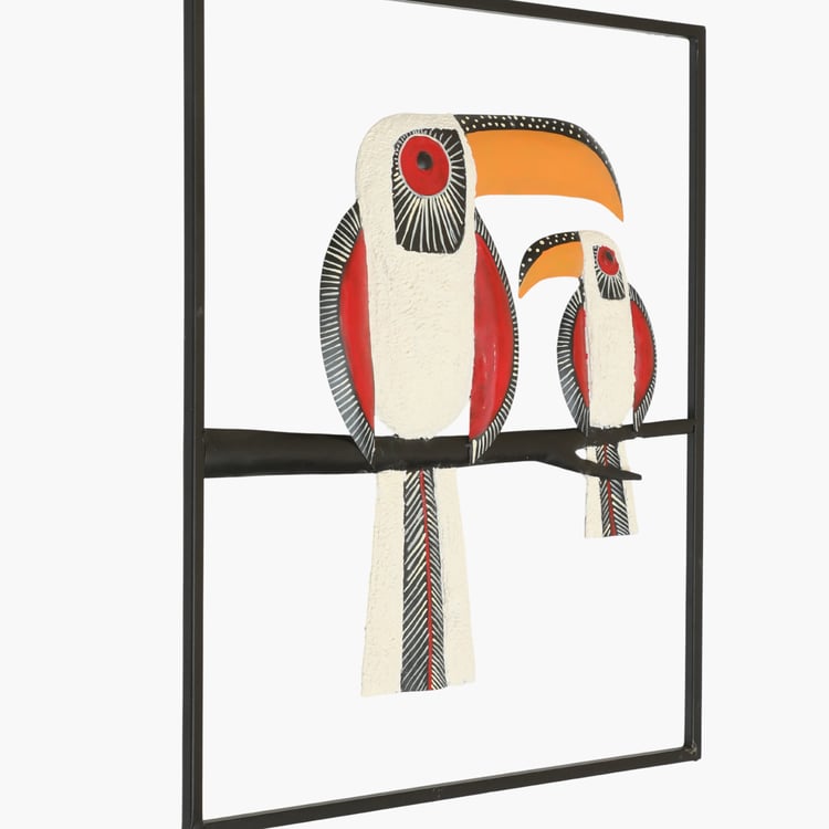 VEDAS Mystical India Amore Metal Bird Family Wall Accent