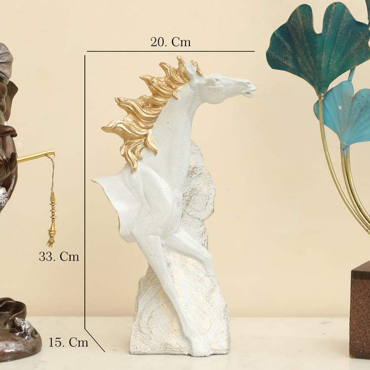 VEDAS Mystical India Nexo Polyresin Horse Figurine