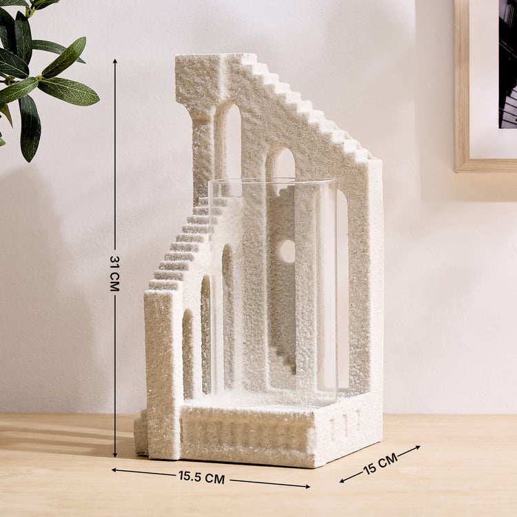 Dew Polyresin Architectural Candle Holder