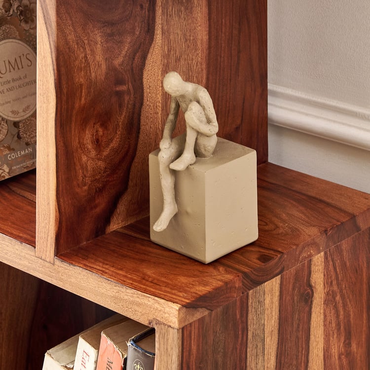 Adana Grand Sheesham Wood 5-Tier Open Book Shelf - Brown