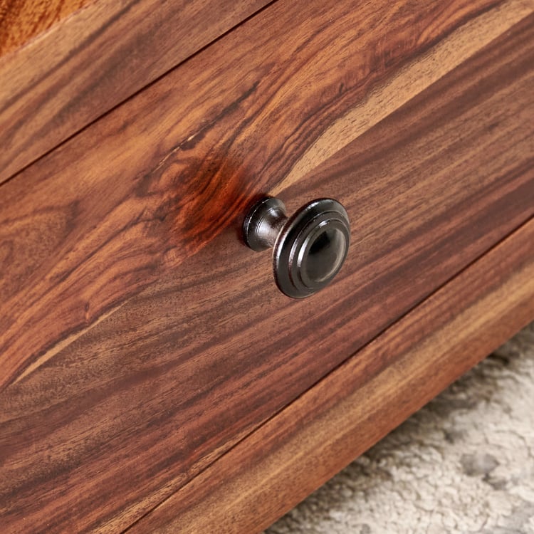 Adana Grand Sheesham Wood Book Shelf with Drawers - Brown