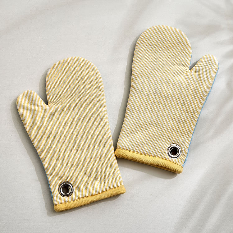 Bakers Pride Set of 2 Cotton Printed Oven Mittens