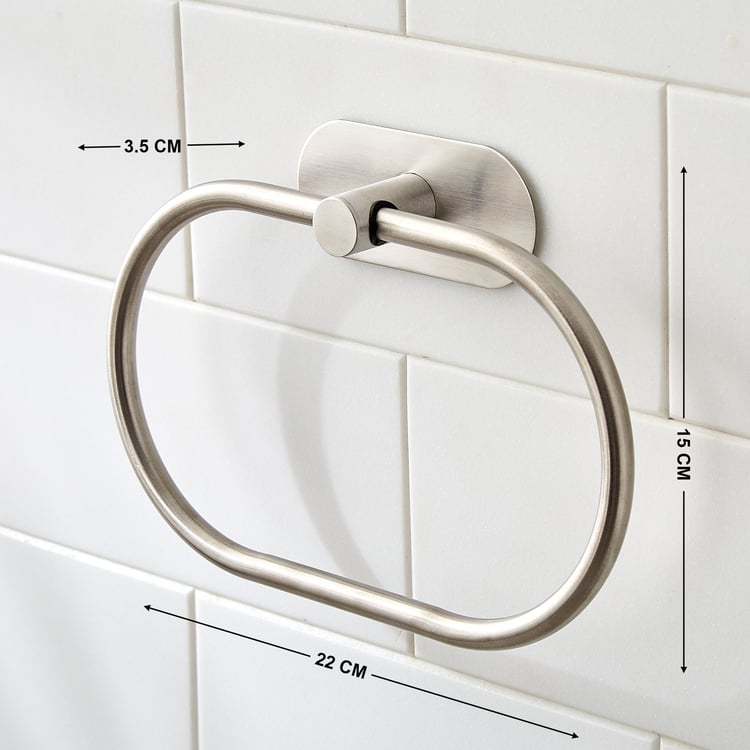Orion Mandrin Chrome Stainless Steel Adhesive Towel Ring