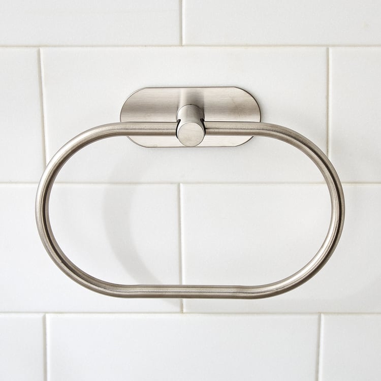 Orion Mandrin Chrome Stainless Steel Adhesive Towel Ring