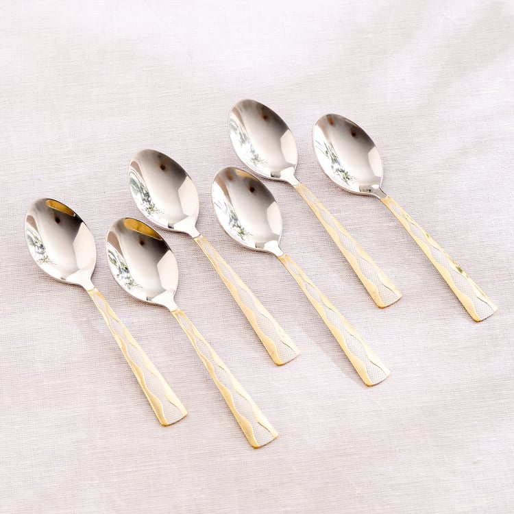 Glister Amara Set of 6 Stainless Steel Baby Spoons