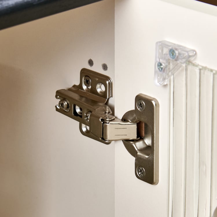 Saga Tempered Glass Top Sideboard - Cream