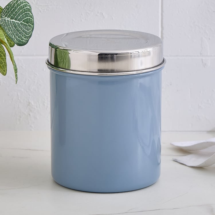 Corsica Axton Set of 2 Stainless Steel Storage Canisters - 600ml