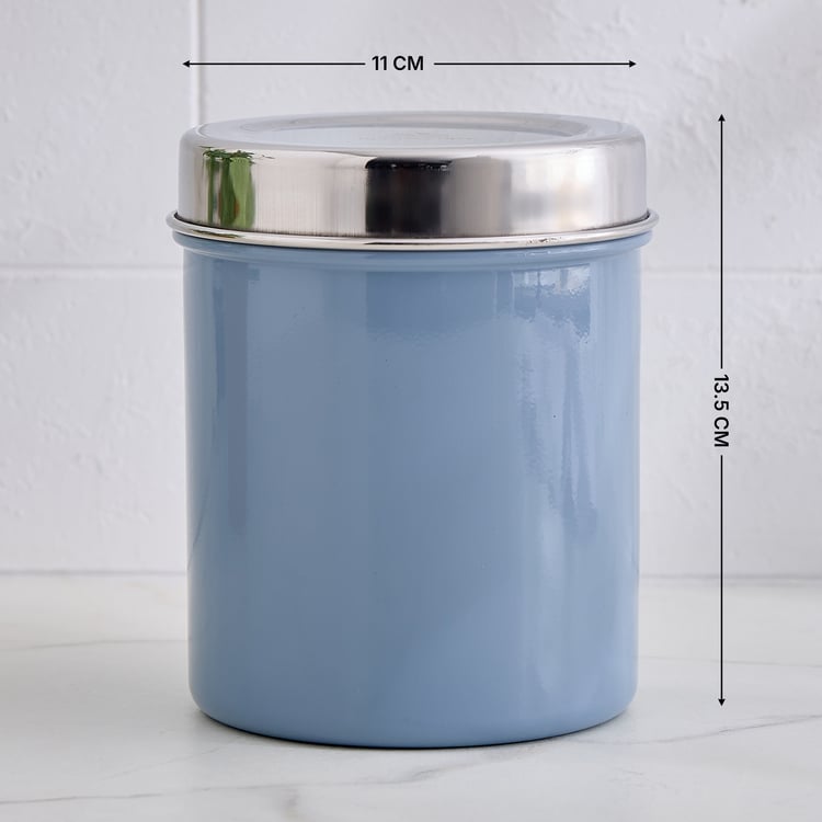 Corsica Axton Set of 2 Stainless Steel Storage Canisters - 600ml