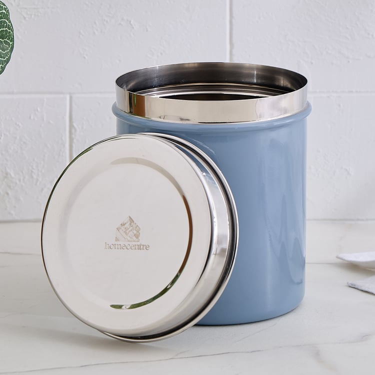 Corsica Axton Set of 2 Stainless Steel Storage Canisters - 600ml