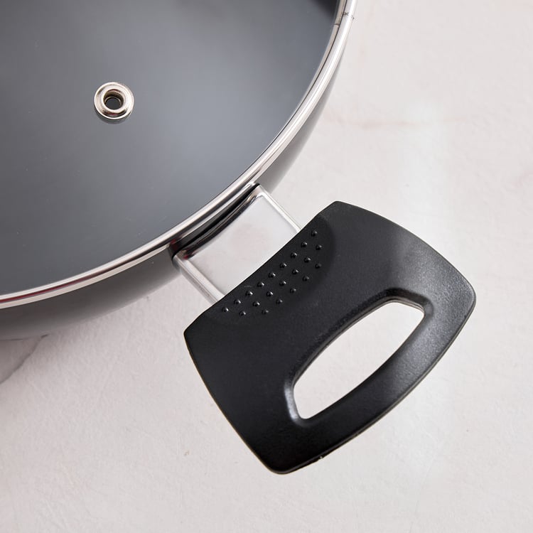 Corsica Valter Aluminium Hard Anodised Kadhai with Lid - 2.3L