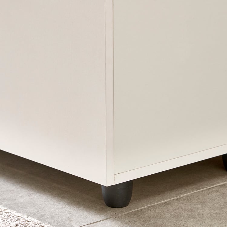 Helios Madison 18 Pairs Shoe Cabinet with Cushion Seat - White