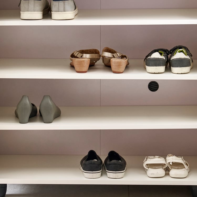 Helios Madison 12 Pairs Shoe Cabinet with Cushion Seat and Drawer - White