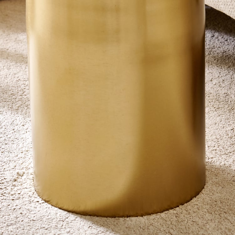 Nuqta Marble Top End Table - Gold