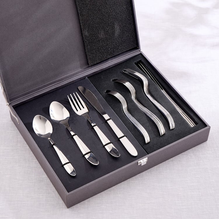 Glister Sobeka 24Pcs Stainless Steel Cutlery Set with Box