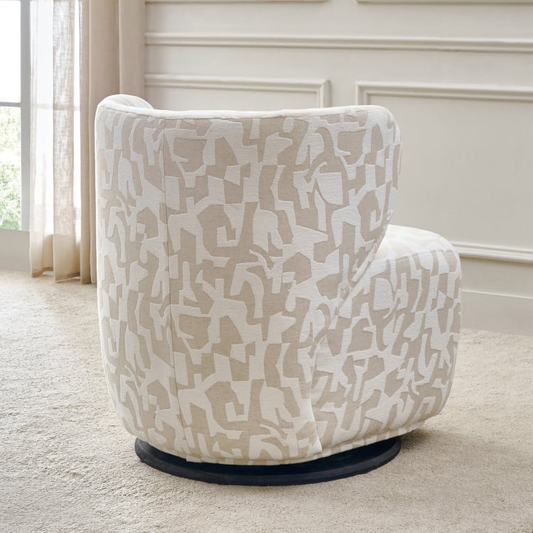 Sundried Fabric Accent Chair with Cushion - Beige