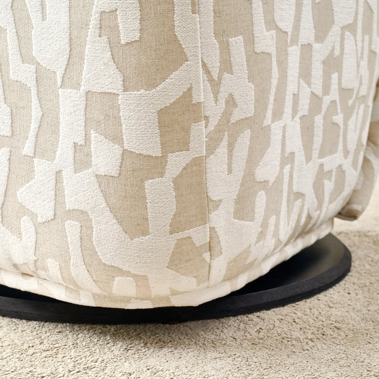 Sundried Fabric Accent Chair with Cushion - Beige