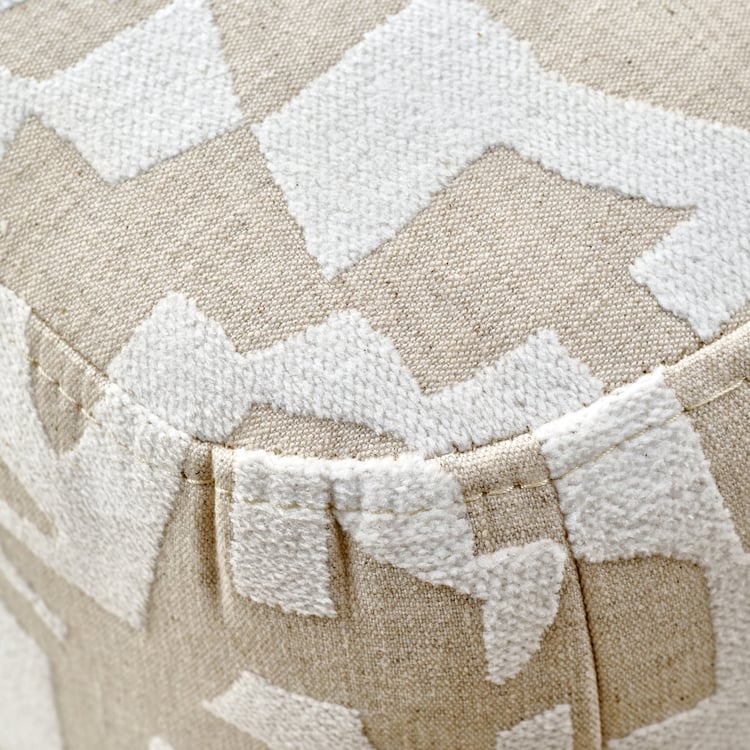 Sundried Fabric Accent Chair with Cushion - Beige