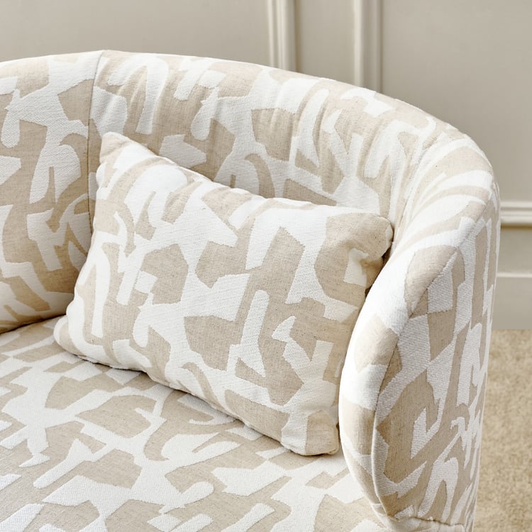 Sundried Fabric Accent Chair with Cushion - Beige