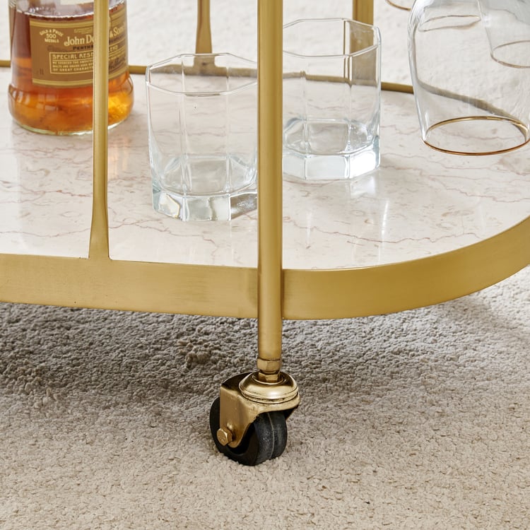 Nuqta Serving Trolley - Gold
