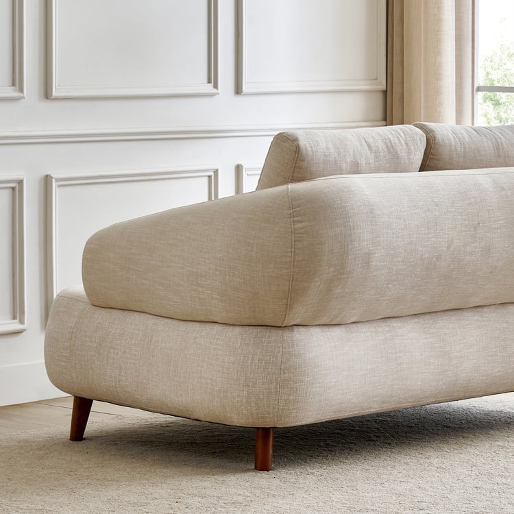 Nuqta Fabric 2-Seater Sofa with Cushions - Beige