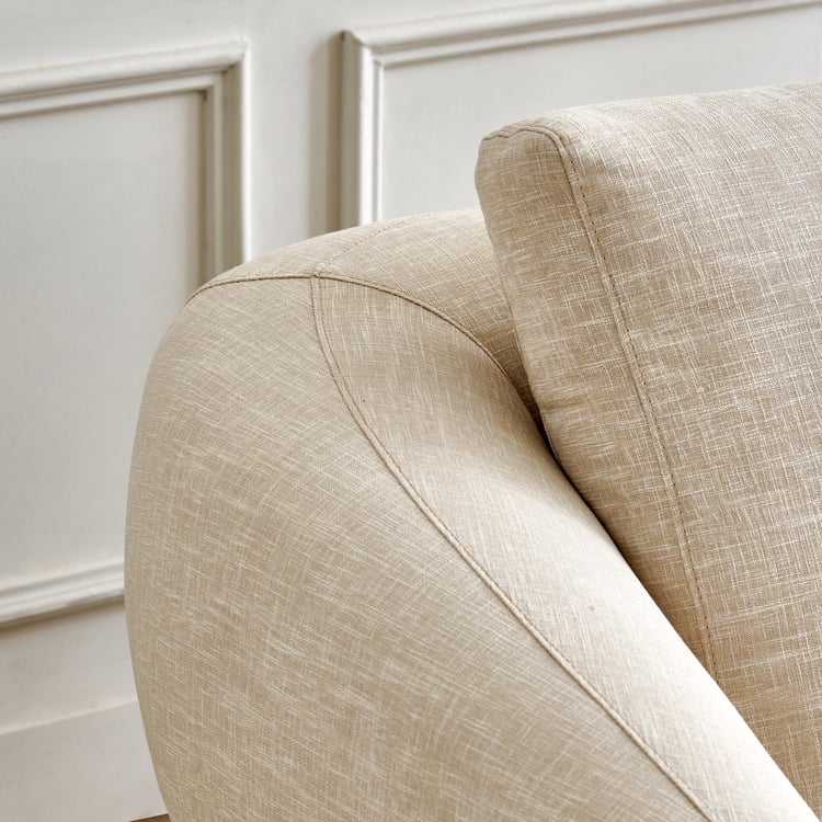 Nuqta Fabric 2-Seater Sofa with Cushions - Beige