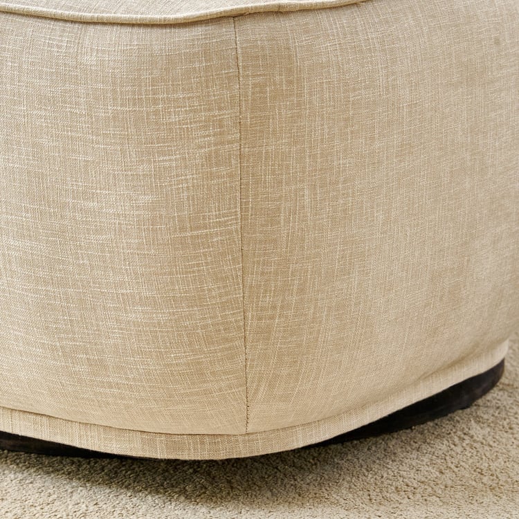 Nuqta Fabric Accent Chair with Cushion - Beige