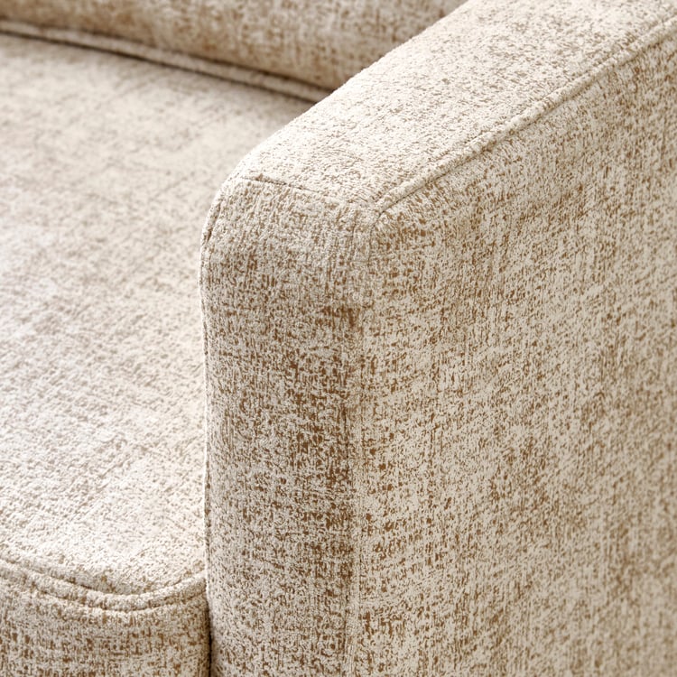 Yana Fabric Wing Chair with Cushion - Beige