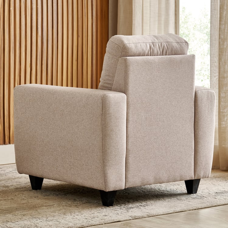 Helios Kayin Fabric 1-Seater Sofa - Beige