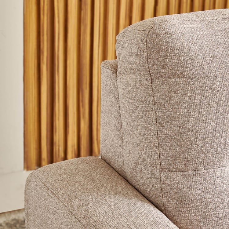 Helios Kayin Fabric 1-Seater Sofa - Beige