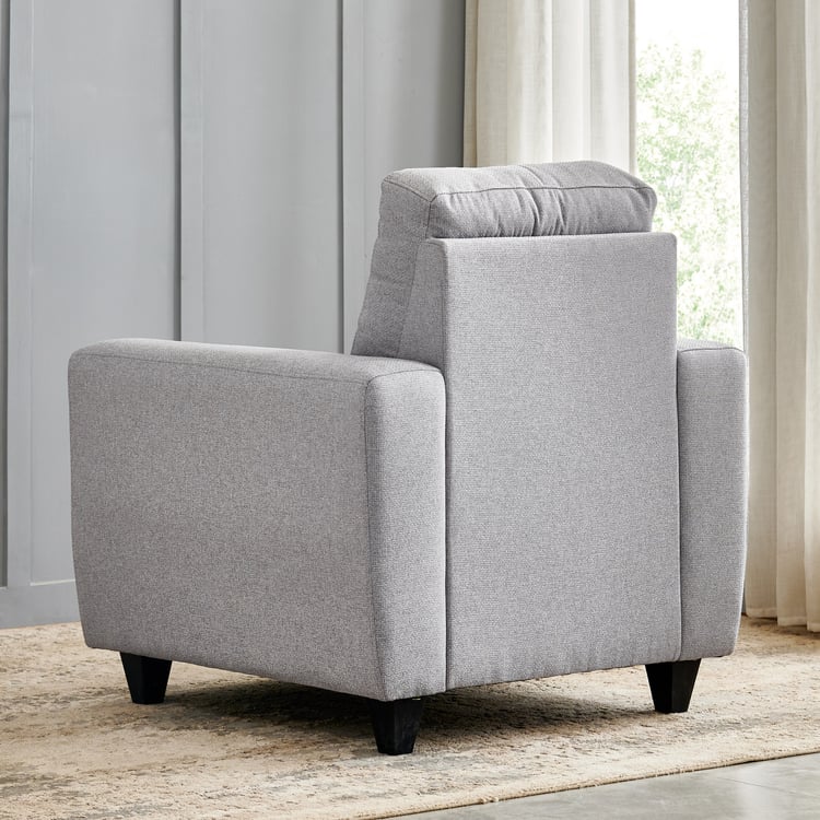 Helios Kayin Fabric 1-Seater Sofa - Grey