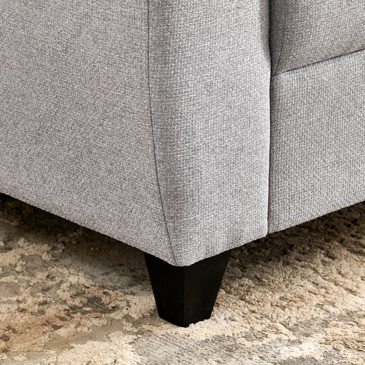 Helios Kayin Fabric 1-Seater Sofa - Grey