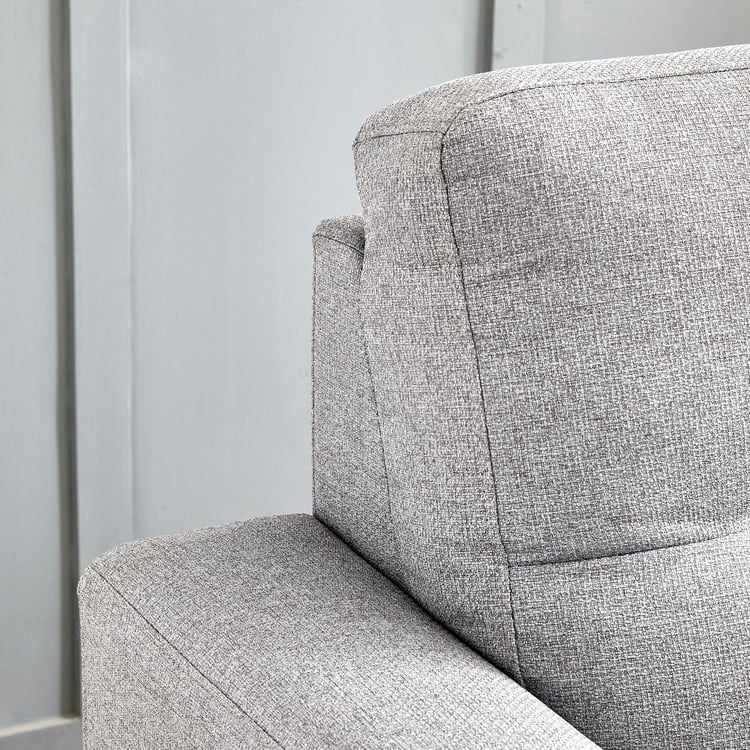 Helios Kayin Fabric 1-Seater Sofa - Grey