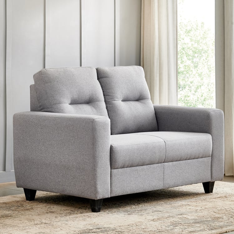 Helios Kayin Fabric 2-Seater Sofa - Grey