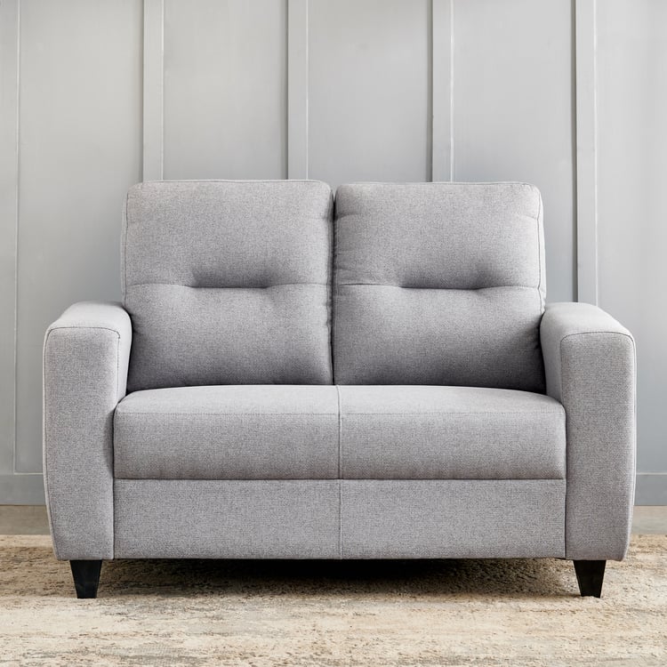 Helios Kayin Fabric 2-Seater Sofa - Grey