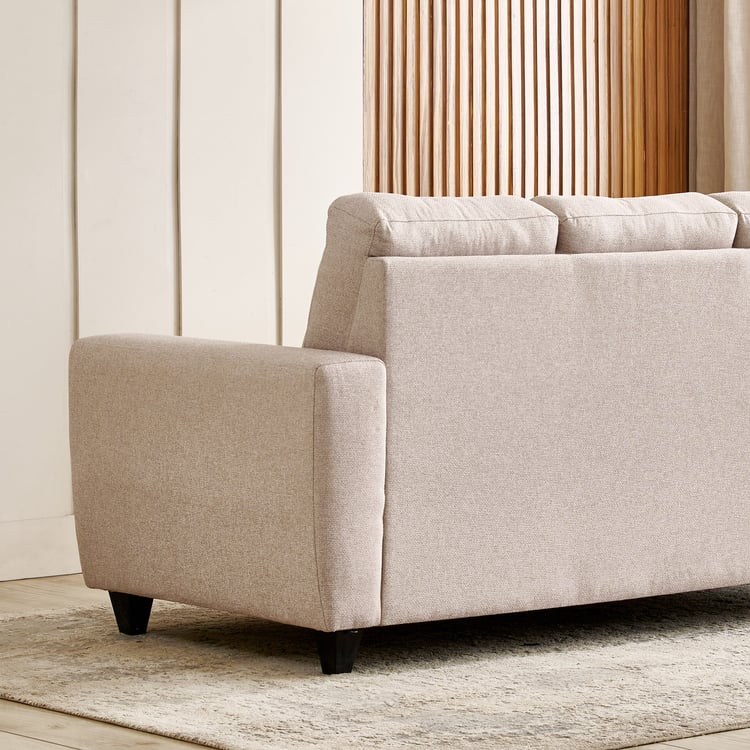 Helios Kayin Fabric 3-Seater Sofa - Beige
