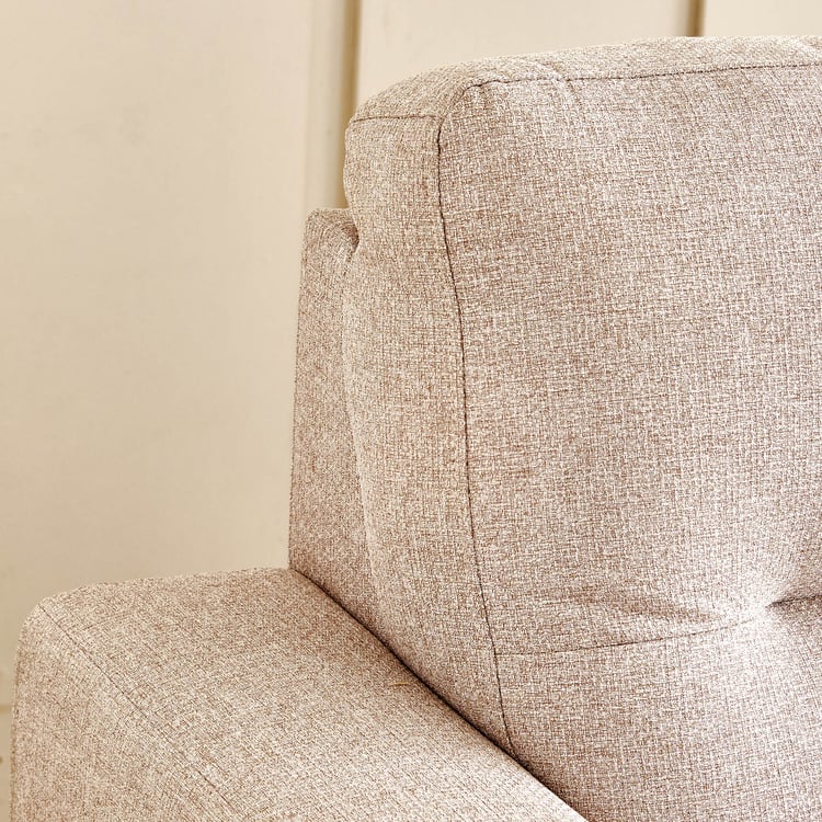 Helios Kayin Fabric 3-Seater Sofa - Beige